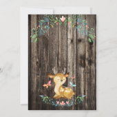 Individuelle Wohn-Tiere Baby-Dusche Einladung (Rückseite)