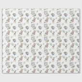 Individuelle Woodland Forest Animal Baby Dusche Geschenkpapier (Flach)