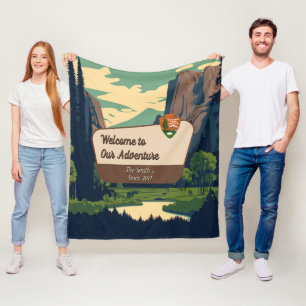 Individuelle Yosemite-Valley-Familien-Camping-Aben Fleecedecke