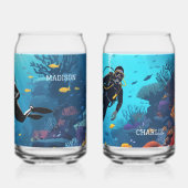 Individuellen Namen Scuba Diver Dosenglas (Rückseite)