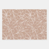 Individuellen Namens Mocha Mousse Brown Wedding Geschenkpapier Set (Vorderseite 3)