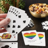 Individuellen Namens Rainbow Heart Spielkarten (In Situ)
