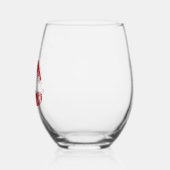 Individuellen Namens Red Lips Script Liebe Weinglas Ohne Stiel (Links)