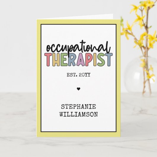 Individueller Arbeitstherapeut Karte (Gelbe Blume)