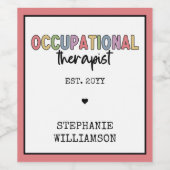 Individueller Arbeitstherapeut OT Graduate Gifts Weinetikett (Einzelnes Label)