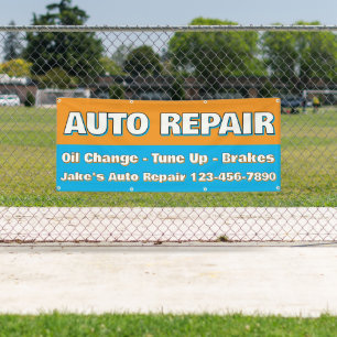 Individueller Auto-Reparaturservice Bremsen Ölwech Banner