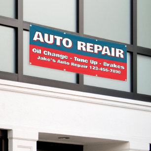 Individueller Auto-Reparaturservice Bremsen Ölwech Banner