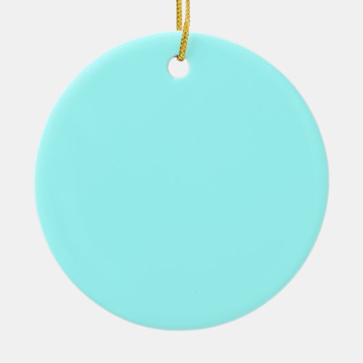 Individueller Baby Blue Color Designer Keramik Ornament (Vorne)
