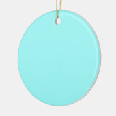 Individueller Baby Blue Color Designer Keramik Ornament (Links)
