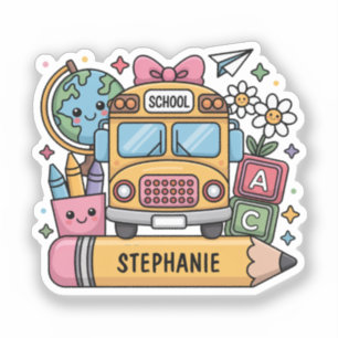 Individueller Back-to-School-Bus - Individualisier Aufkleber