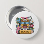 Individueller Back-to-School-Bus - Individualisier Button (Vorne & Hinten)