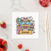 Individueller Back-to-School-Bus - Individualisier Serviette (Beispiel)