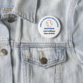 Individueller Baseballspieler der Blue High School Button (Beispiel)