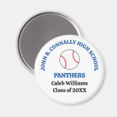 Individueller Baseballspieler der Blue High School Magnet (Vorderseite/Rückseite)