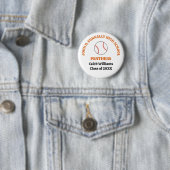 Individueller Baseballspieler der Orange High Scho Button (Beispiel)