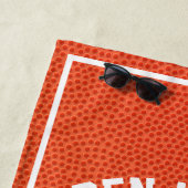 Individueller Basketball Texturiert Orange Strandtuch (Beispiel)