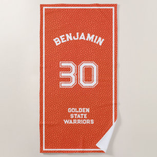 Individueller Basketball Texturiert Orange Strandtuch