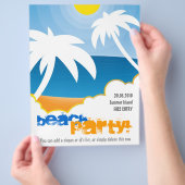 Individueller Beach Party Flyer (Hand)