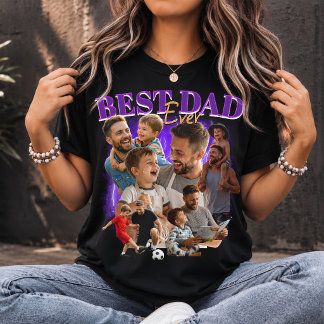 Individueller 'Best Dad Ever' Bootleg-Stil-Vater-C T-Shirt
