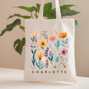 Individueller Blumen-Tote-Geschenkkorb für Mama, B Tragetasche