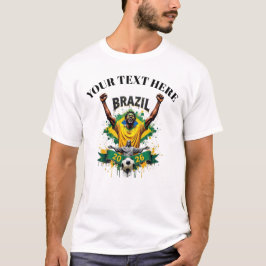 Individueller Brasilien Fußball-Mannschafts-Anhäng T-Shirt