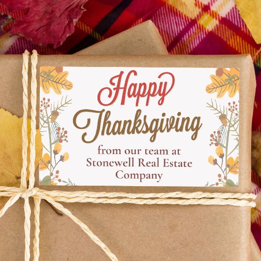 Individueller Business Erntedank Moderne Herbstlau Rechteckiger Aufkleber