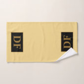 Individueller Champagner mit Golden Initial Handtu Handtuch (Handtuch)
