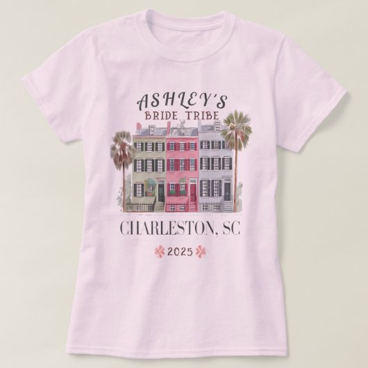 Individueller Charleston Junggeselinnen-Abschied T T-Shirt (Design vorne)