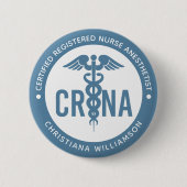 Individueller CRNA zertifizierter Krankenpfleger Button (Vorderseite)