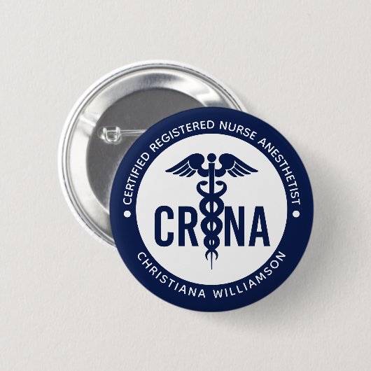 Individueller CRNA zertifizierter Krankenpfleger Button (Vorne & Hinten)