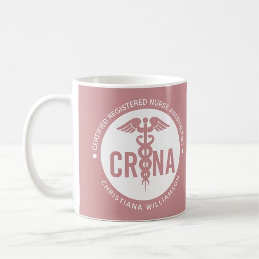 Individueller CRNA zertifizierter Krankenpfleger Kaffeetasse (Links)