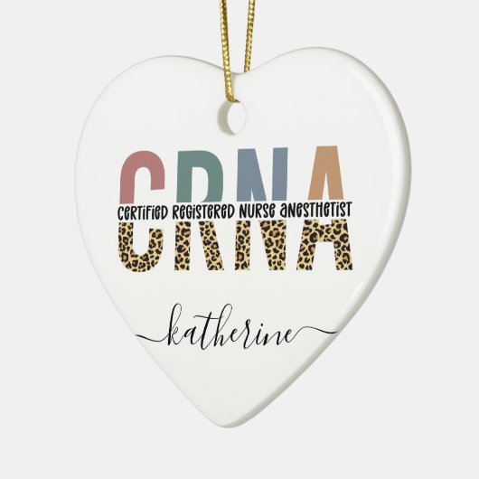 Individueller CRNA zertifizierter Krankenpfleger Keramik Ornament (Links)