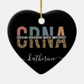 Individueller CRNA zertifizierter Krankenpfleger Keramik Ornament (Hinten)