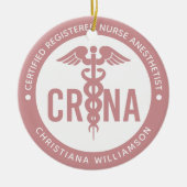 Individueller CRNA zertifizierter Krankenpfleger Keramik Ornament (Vorne)