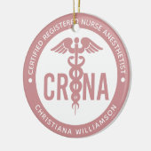 Individueller CRNA zertifizierter Krankenpfleger Keramik Ornament (Links)