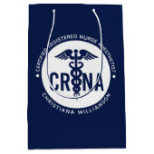 Individueller CRNA zertifizierter Krankenpfleger Mittlere Geschenktüte (Vorderseite)