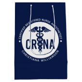 Individueller CRNA zertifizierter Krankenpfleger Mittlere Geschenktüte (Rückseite)