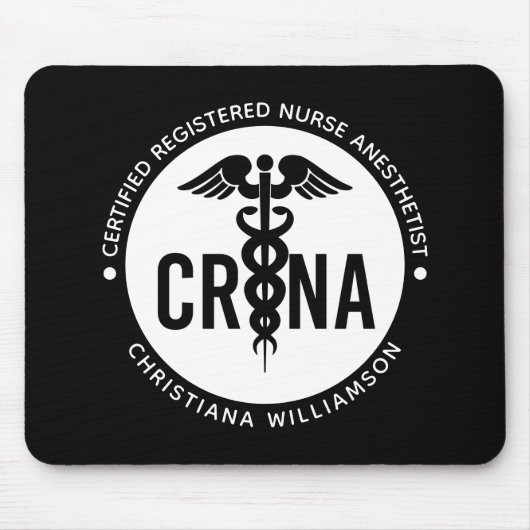 Individueller CRNA zertifizierter Krankenpfleger Mousepad (Vorne)