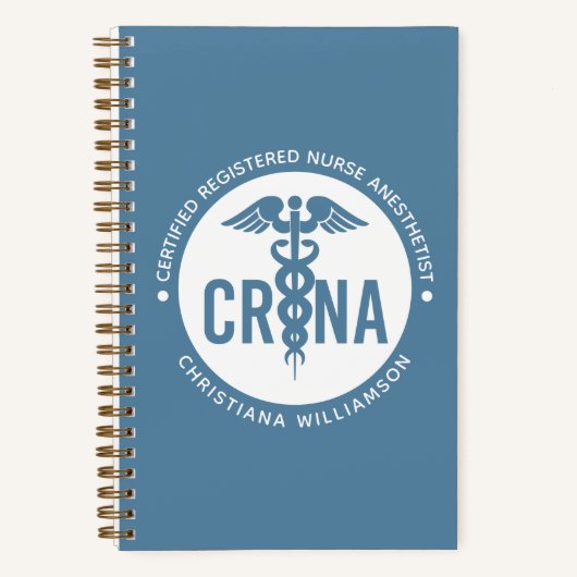 Individueller CRNA zertifizierter Krankenpfleger Notizblock (Vorderseite)