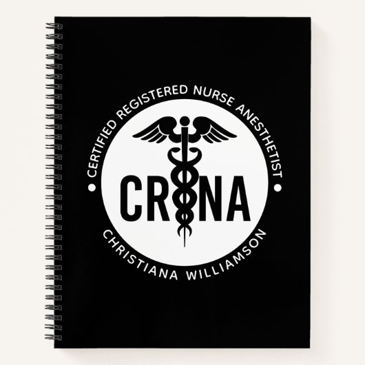 Individueller CRNA zertifizierter Krankenpfleger Notizblock (Vorderseite)