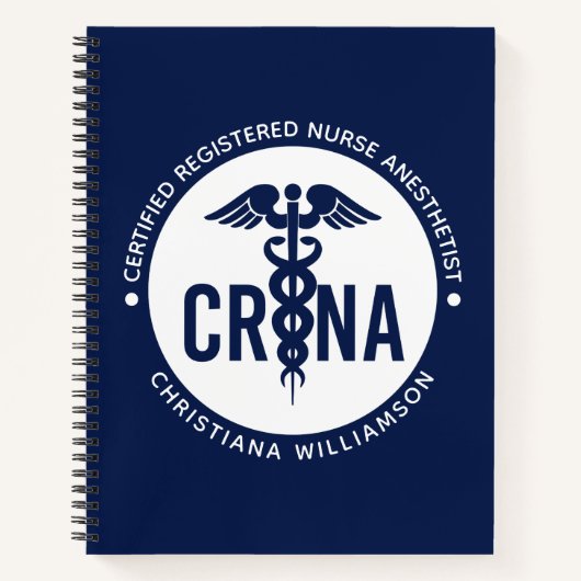 Individueller CRNA zertifizierter Krankenpfleger Notizblock (Vorderseite)