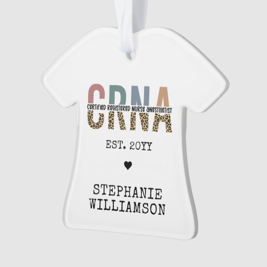 Individueller CRNA zertifizierter Krankenpfleger Ornament (Vorderseite)