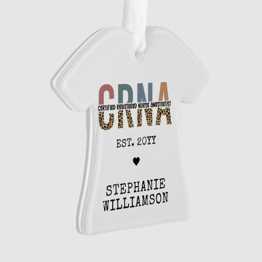 Individueller CRNA zertifizierter Krankenpfleger Ornament (Vorderseite)