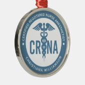 Individueller CRNA zertifizierter Krankenpfleger Ornament Aus Metall (Rechts)