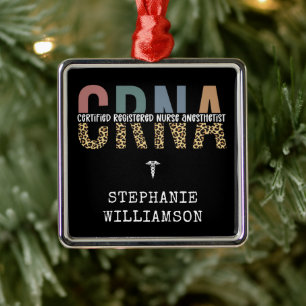 Individueller CRNA zertifizierter Krankenpfleger Ornament Aus Metall