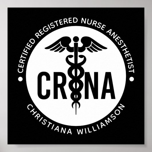 Individueller CRNA zertifizierter Krankenpfleger Poster (Vorne)