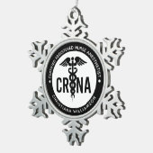 Individueller CRNA zertifizierter Krankenpfleger Schneeflocken Zinn-Ornament (Rechts)