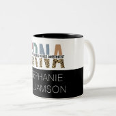 Individueller CRNA zertifizierter Krankenpfleger Zweifarbige Tasse (VorderseiteRechts)