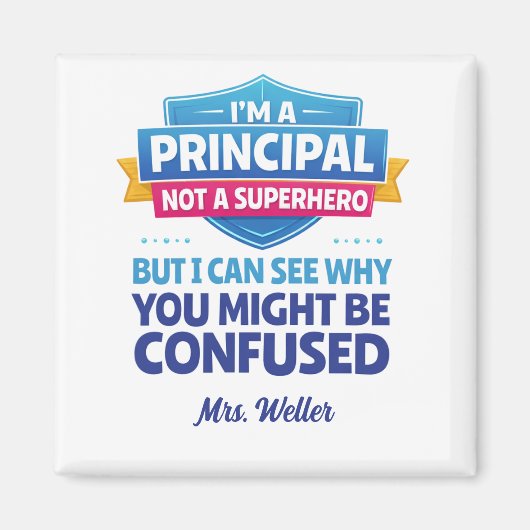 Individueller Direktor Lustig Kein SUPERHELD Magnet (Vorne)