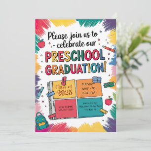 Individueller, dynamischer Notebook-Preschool-Absc Einladung